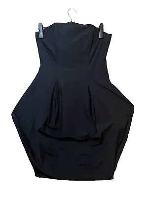 Elm Design Black Exaggerated Hips￼ Adjustable Hem Strapless Dress - Size 1 / 10 • $136.76