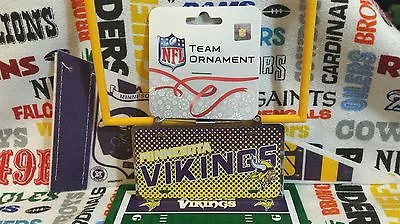 NFL Minnesota Vikings Metal License Plate Ornament By Forever Collectibles  • $2.50