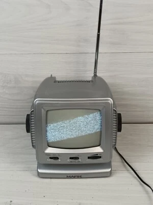 £34.99 • Buy Marks 140B Portable 5.5  Inch TV Radio FM AM 12-15v Volts Silver Kitchen Bedroom
