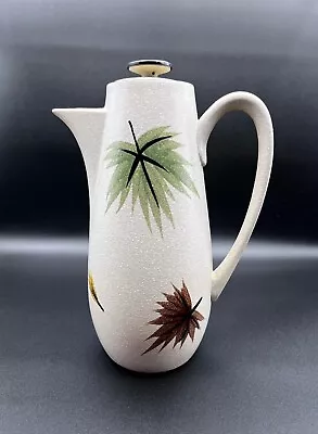 Mid Century Modern Harmony House Stoneware Maple Leaf Coffee Tea Pot • $25