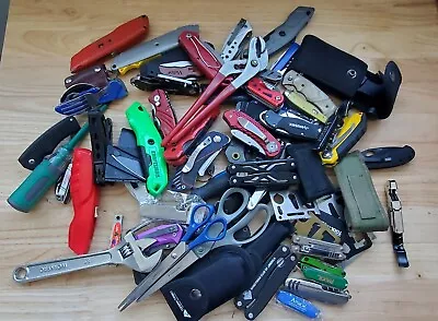 TSA LOT Of Knives Multi Tools & More! 15+ LBS Variety Mix! FREE SHIPPING! • $84.99