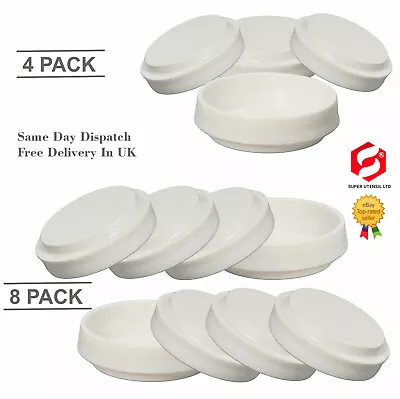 £4.99 • Buy LARGE White CASTOR CUPS Carpet/Floor Chair Furniture Protectors Caster 4pk- 8pk