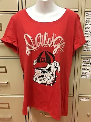 $15.99 • Buy Ncaa Georgia Bulldogs Womens Short Sleeve Shirt Size Medium New