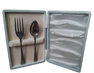 Falstaff Plate EPNS Fork & Spoon Set In Original Box - Vintage • £12.99