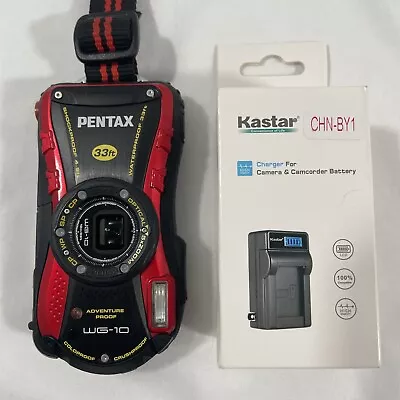 Pentax WG-10 Waterproof Digital Camera  Includes Battery And Charger WG10 Tested • $59.99