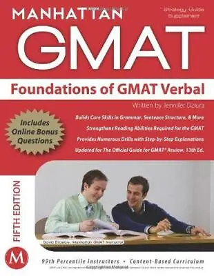 Foundations Of GMAT Verbal (Manhattan GMAT Strategy Guides) (Manhattan GMAT Stra • £8.90