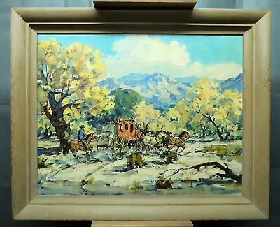 Marjorie Reed Oil Painting Frmd VG Cond 33X27  'Autumn On The Butterfield Trail' • $8000
