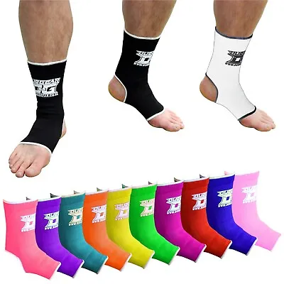 MUAY THAI ANKLE SUPPORTS KICKBOXING MMA ANKLETS (XXS - L) (Kids - Adults) • £8.99