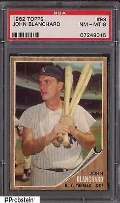 1962 Topps SETBREAK #93 John Blanchard New York Yankees PSA 8 NM-MT • $9.50