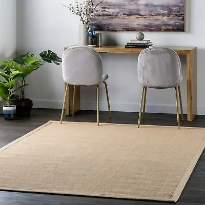 NuLOOM Natural Sisal Contemporary Modern Bordered Area Rug In Tan And Beige • $109.97