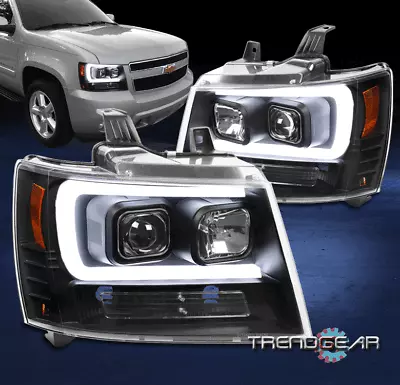 Fit 07-14 Chevy Suburban Tahoe LED Low Beam Projector Headlights Headlamps Black • $348.95