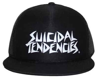 New Suicidal Tendencies OG White Logo Snapback Black Trucker Hat Cap • $19.95