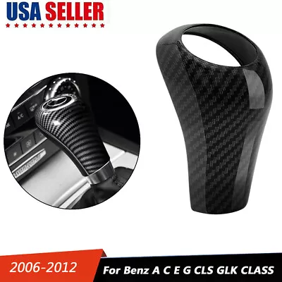 For Mercedes A C E G Class 2006-2012 Carbon Fiber Gear Shift Knob Cover Trim • $9.77