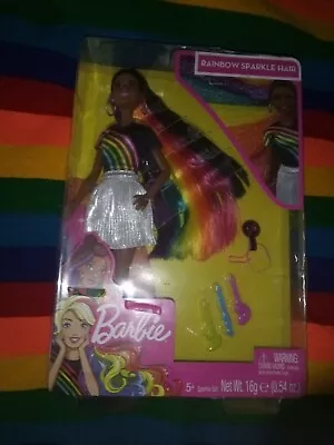 Rainbow Sparkle Hair Barbie Doll • $14.99