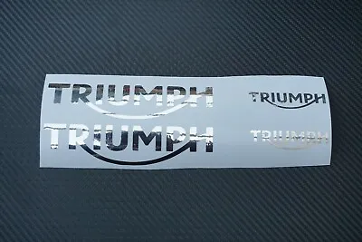 Triumph Chrome Motorcycle Helmet Bumper Sticker. ST Street Speed Triple 675 1050 • $6.78