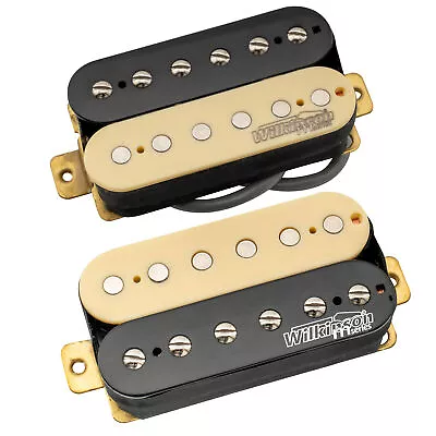 Wilkinson Zebra Vintage Tone Alnico 5 Overwound Open Humbucker Guitar Pickup Set • $34.34