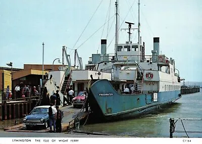 Postcard Lymington The Isle Of Wight Ferry Freshwater. Classic Cars 97V • £3.37