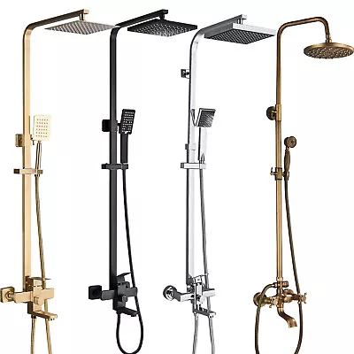 $110 • Buy Bathroom Shower Faucet Set With Tub Spout 8“Rainfall Shower Fixture Wall Mounted
