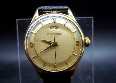 Jaeger Le Coultre Solid 18ct Gold Gent's Automatic Wristwatch Power Reserve • £1350