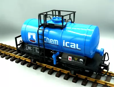 Newquida / Train - G SCALE TANKER WAGON  - BLUE  CHEMICAL  757-5806 • £19.99