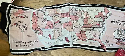 New Kate Spade USA Map Oblong Cartography Scarf • $49.88
