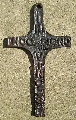 $49.99 • Buy Bronze Metal Knights Templar  IN  HOC SIGNO VINCES Masons Cross Wall Hanger 6 