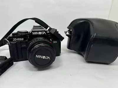 Minolta X-700 MPS SLR 35mm Film Camera Black Body W/ MD 50mm 1.7 Lens • $100