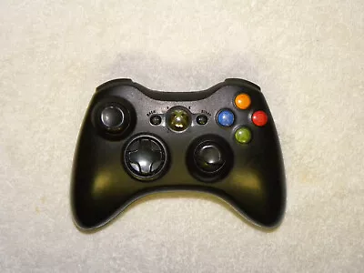 Microsoft Xbox 360 Wireless Controller Black OEM Tested No Battery Pack • $12.95