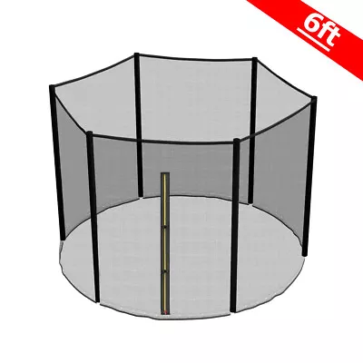 6FT Trampoline Replacement Safety Net Enclosure Surround Outside Netting New • £21.95