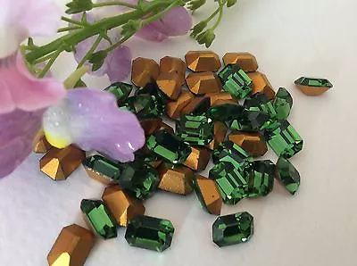 £4.50 • Buy Swarovski #4500 Vintage Rhinestone Octagon 7x5mm Green Turmeline Pack 15 CRAFT 