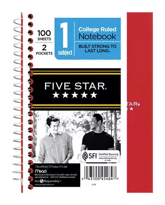 Mead 5 In.   W X 7 In.   L College Ruled Spiral Notebook • $11.99