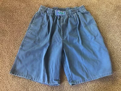 Men's Vintage Op Ocean Pacific Blue Pleated Elastic Waist 100% Cotton Shorts - M • $16.50