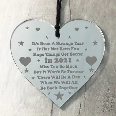 Lockdown Gift Miss You Gift Christmas Engraved Heart Family Nan Grandad Gift • £4.99