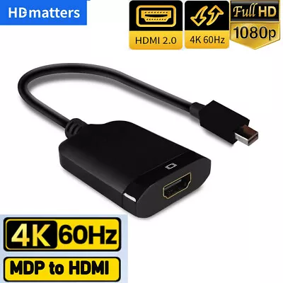 4K 60Hz Mini Displayport DP 1.4 To HDMI 2.0 Cable Adapter For Nvidia Apple Macs • $11.99