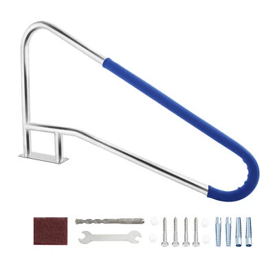$219.99 • Buy 304 Stainless Steel Inground Swimming Pool Hand Rail Rustproof Stair Ladder