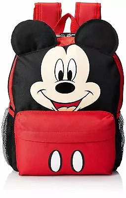 Disney Mickey Mouse Face Ears Kids Backpack Smiley Face Backpack 12'  NWT • $13.99