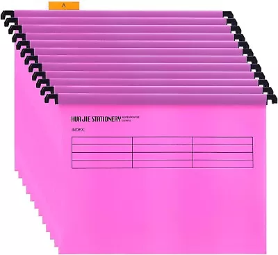 12 Pack Pink A4 Suspension Files With Tabs And Card Inserts For Filing Cabinets • £15.99