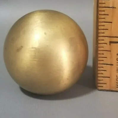  Mid-Century Modern Solid Heavy Unfinished  Brass Large Ball Finial 1.5'' #JB7  • $19.99