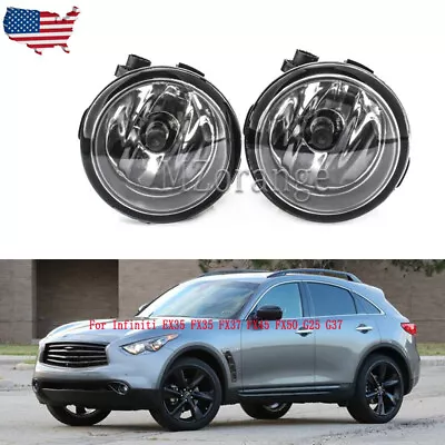 Bumper Fog Light Lamp For Infiniti EX35/FX35/G25/G37/QX70/QX50 Left & Right Side • $25.58