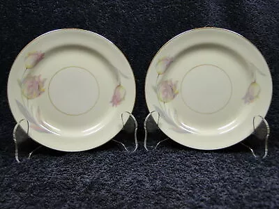 $5.99 • Buy Homer Laughlin Eggshell Nautilus Tulip Bread Plates 6 1/4  Set Of 2 Excellent