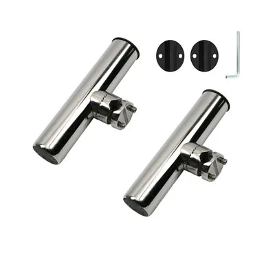 2Pieces Boat Rod Holder Stainless Steel Clamp On Fishing For Rails 7/8  To 1   • $36.76