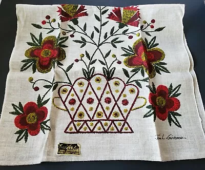 Vintage Kay Dee Linen Kitchen Towel Never Used Original Sticker John Gieroch  • $18