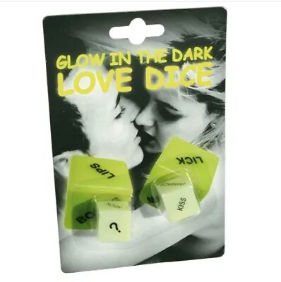 Glow In The Dark Love Dice - Kama Sutra Adult Couple Bedroom Game Drinking Games • £1.98