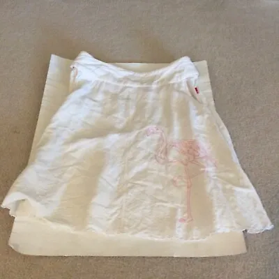 Vintage Aaron Chang Womens Linen Blend White Skirt Embroidered Design Size M • $30