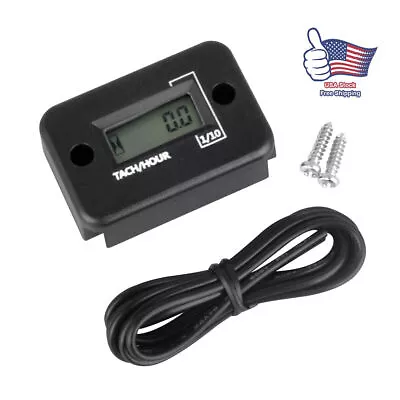 Digital Tachometer Chainsaw Engine Tach Hour Meter Lawn Mower  Black 2 Stroke • $11.89