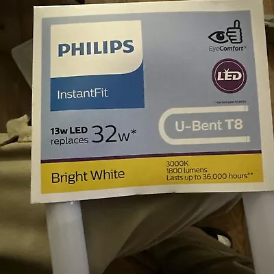 Philips Instantfit  13w Led Replaces 32w U-Bent T8 4ZJ0 Model #9290020295 2 Pack • $38