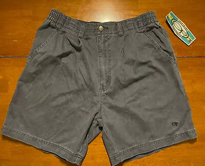 OCEAN PACIFIC OP Shorts Mens 32 Chino Pleated Elastic Waist Cotton Gray Vintage • $29.99