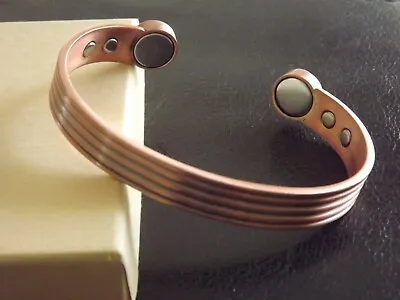 Pure Copper Magnetic Bracelet Arthritis Therapy Women Men Adjustable Roman Cuff • $12.95