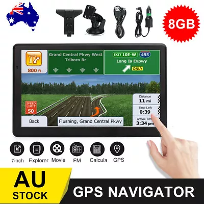 7 Inch Portable Truck Car GPS Navigation Lifetime Free AU Map Updates Sat Nav • $67.99