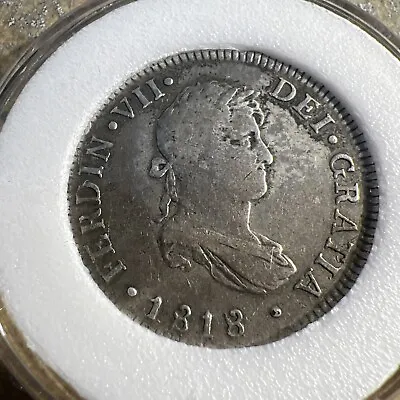 1818 Spanish Silver 4 Reales Genuine Antique 1800s Colonial High Quality Coin • $119